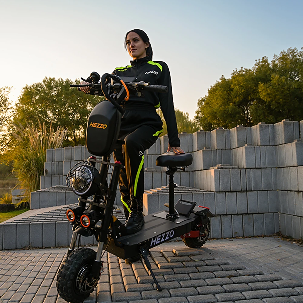 Складной электрический скутер с сиденьем, 60 В, 11 дюймов, 5600 Вт