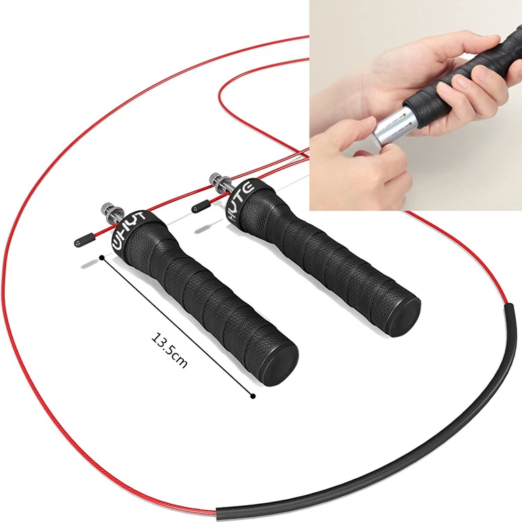 MKAS Custom logo Adjustable Aluminium Handle High Speed Self Locking Skipping Jump Rope