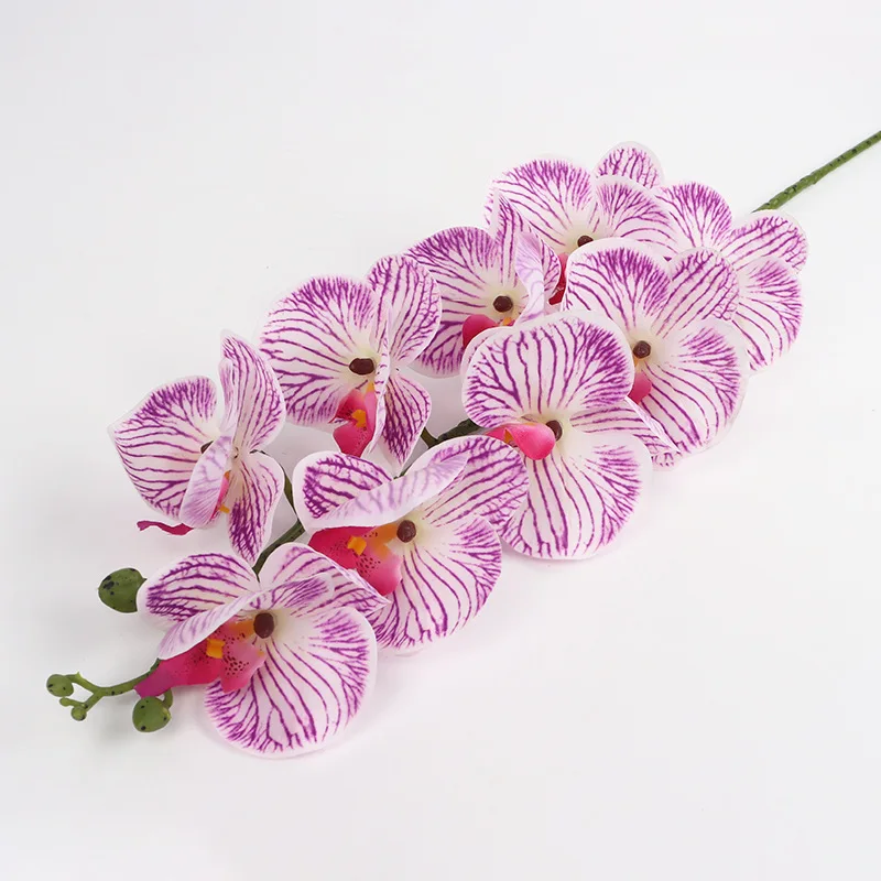 Orchids Wholesale Plastic Phalaenopsis Artificial White Orchid In Bulk Silk Stem Decorative Flowers Artificial Flowers