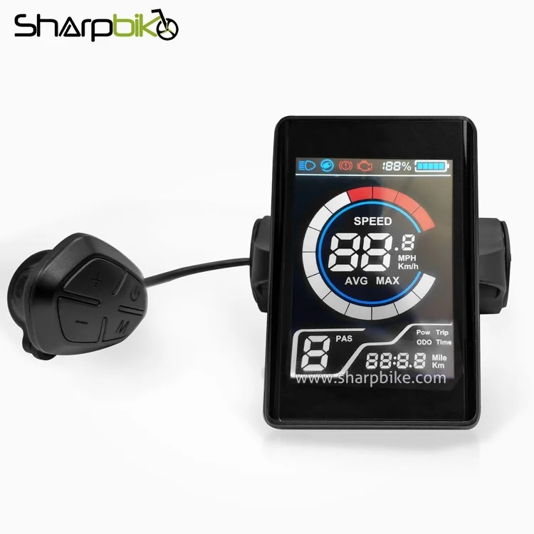  Sharpbike е-байка 36В 48В 60В Электрический велосипед 3 5 дюймов ЖК-дисплей на основе тонкоплёночной технологии цветной экран цилиндрическая литий-ионный аккумулятор