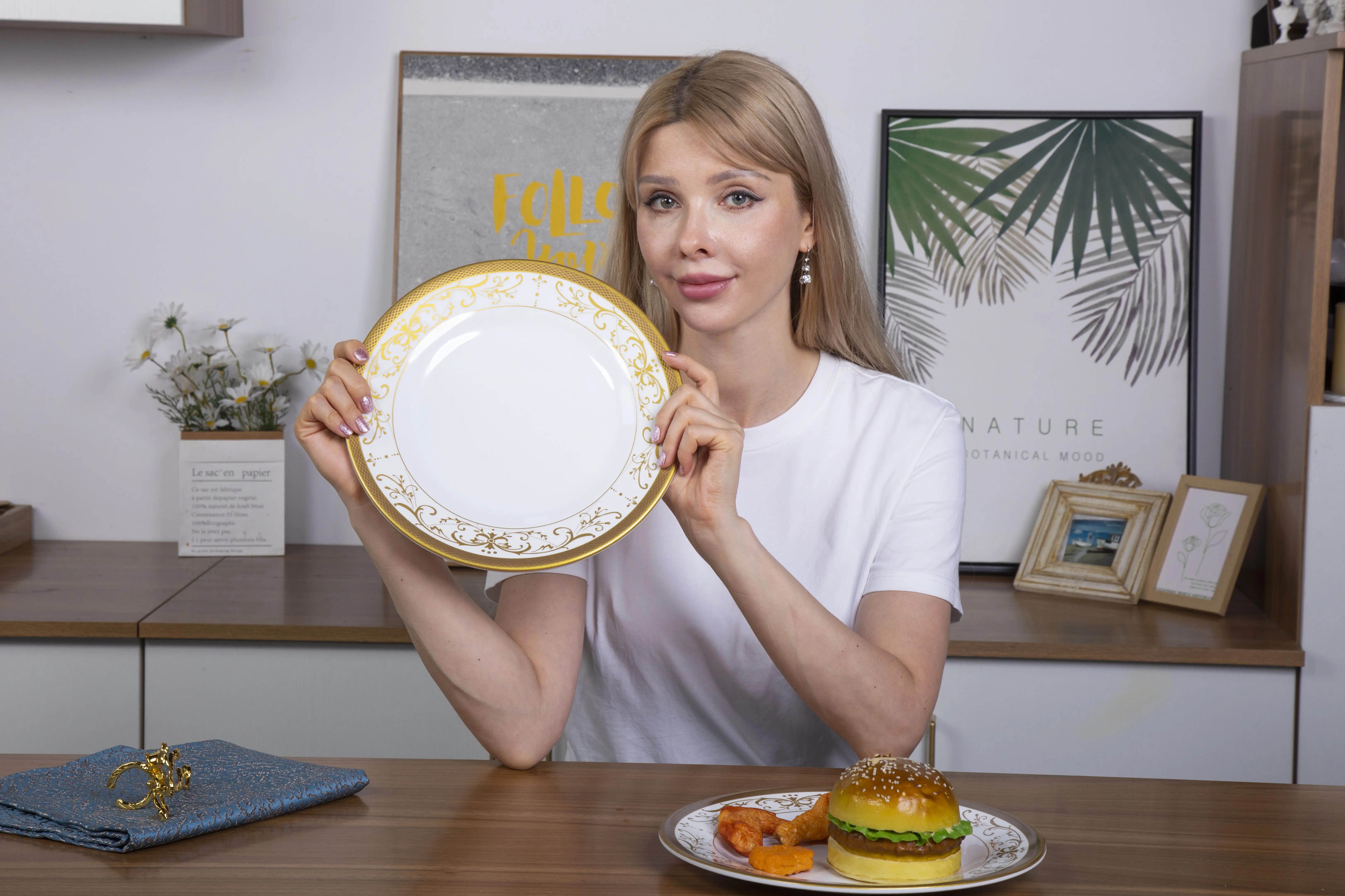 Wholesale Low Price Gold Pattern Custom Logo Halloween Bowl Melamine Plate