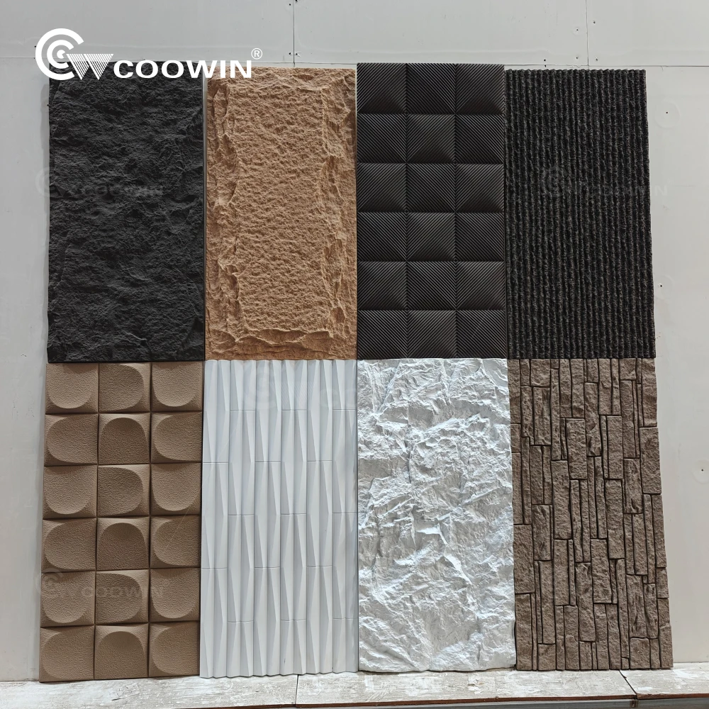 Installation Cost Saving Polyurethane Pu Faux Stone Wall Sliding Panel For Interior Wall And Ceiling