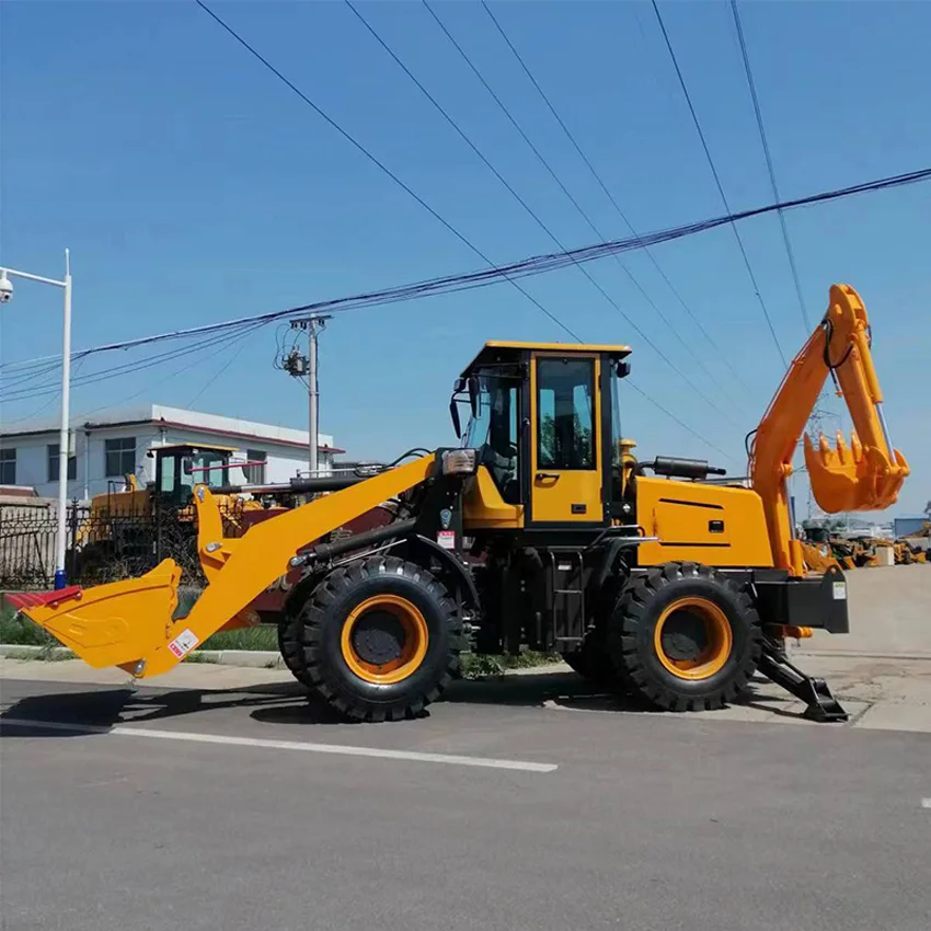 free shipping chinese mini backhoe loader 4x4 compact tractor with loader and backhoe