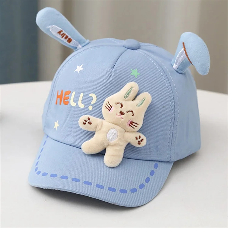 Spring and Autumn 6-24 Months Boys and Girls HELLO Rabbit Doll Duck Hat Baseball Hat Sun Protection Hat