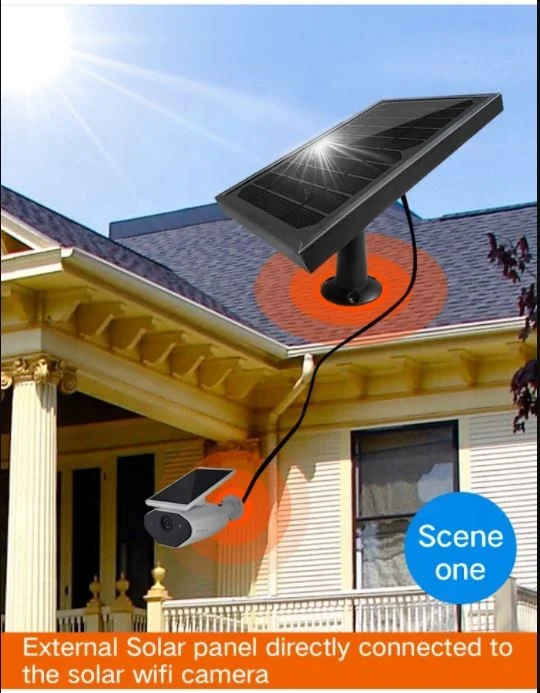 Solar Home System outdoor 5W  External Solar panel with 3 meter wire charger for security ring camera