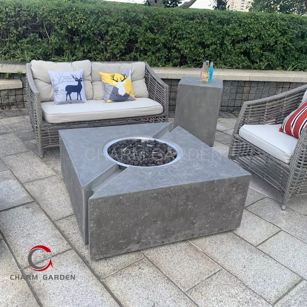 Glass Fiber Reinforced Concrete Outdoor Heating Gas fire Pit