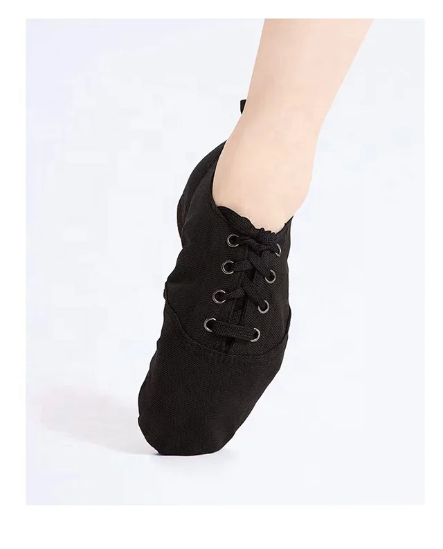 Wholesale Custom Good Quality Canvas Jazz Shoes Tango Shoes for Women and Girls