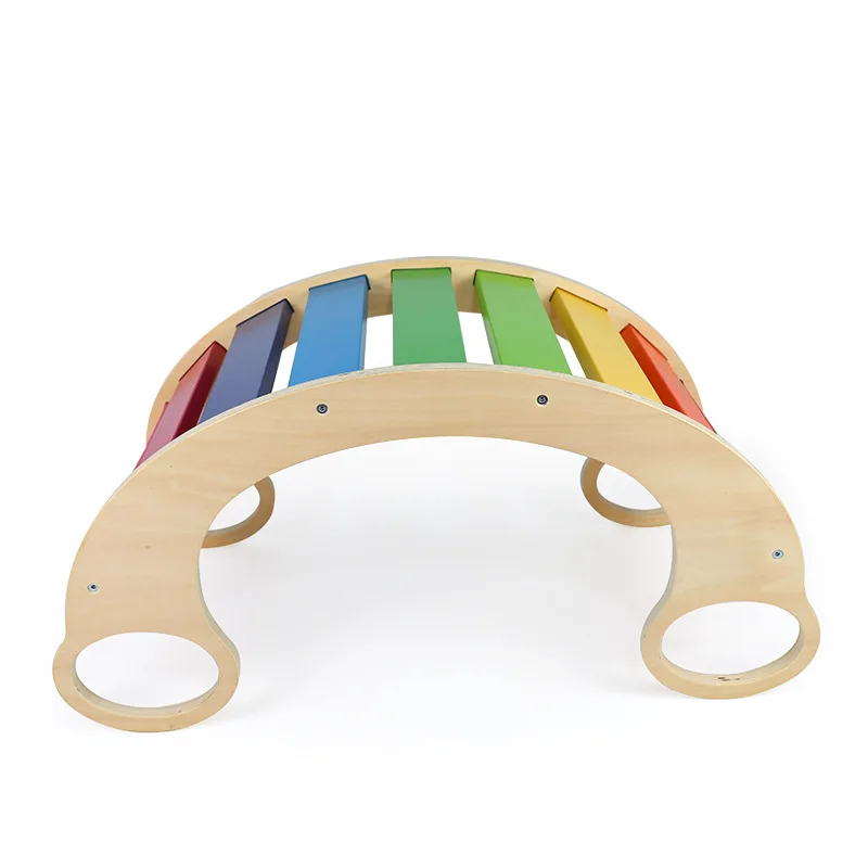 Wooden Montessori Piklers Triangle Toddler Climbing Pickler Triangle Set With Ramp And Rocking Playground Montessori Gym