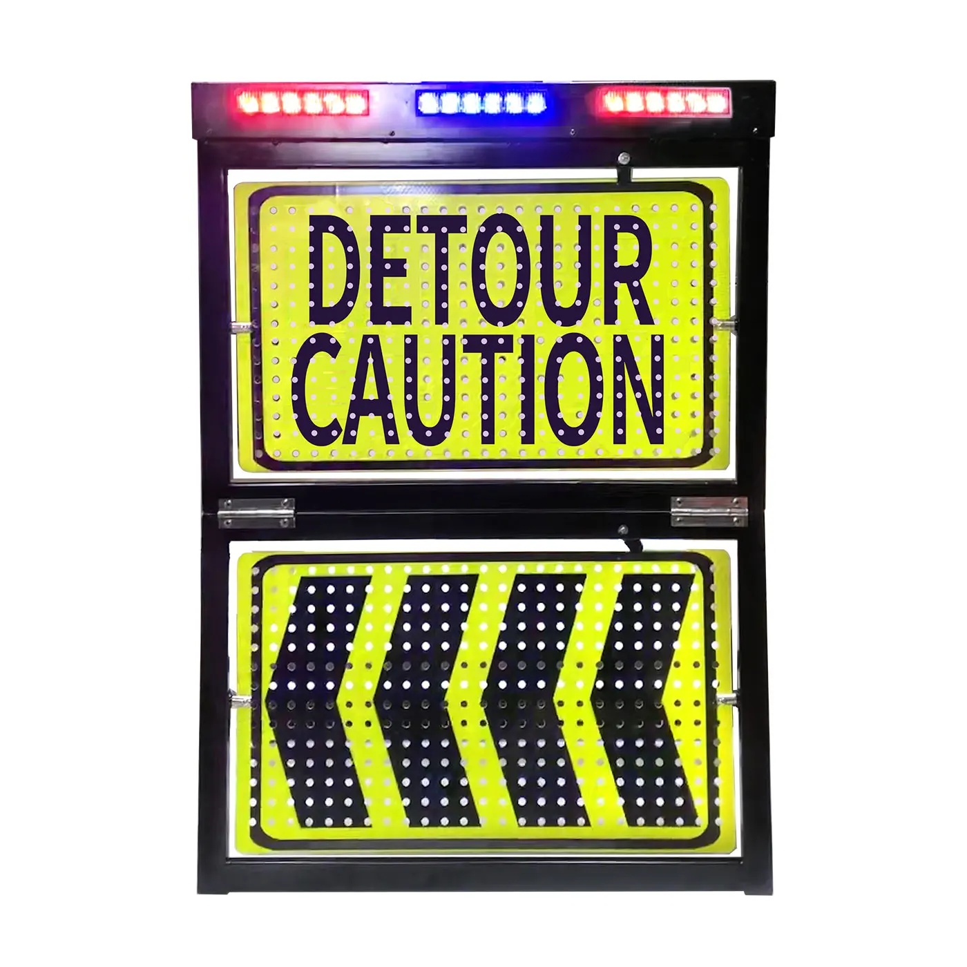 Road work safety warning message board led traffic inspect duty sign barrier flashing signal warning board