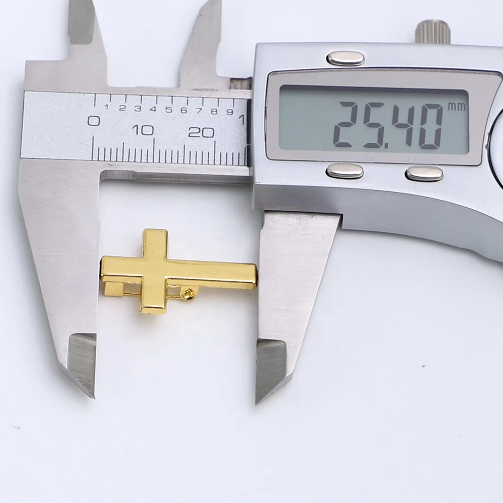 Gold Tone Religious Christian Booches Cross Lapel Pin