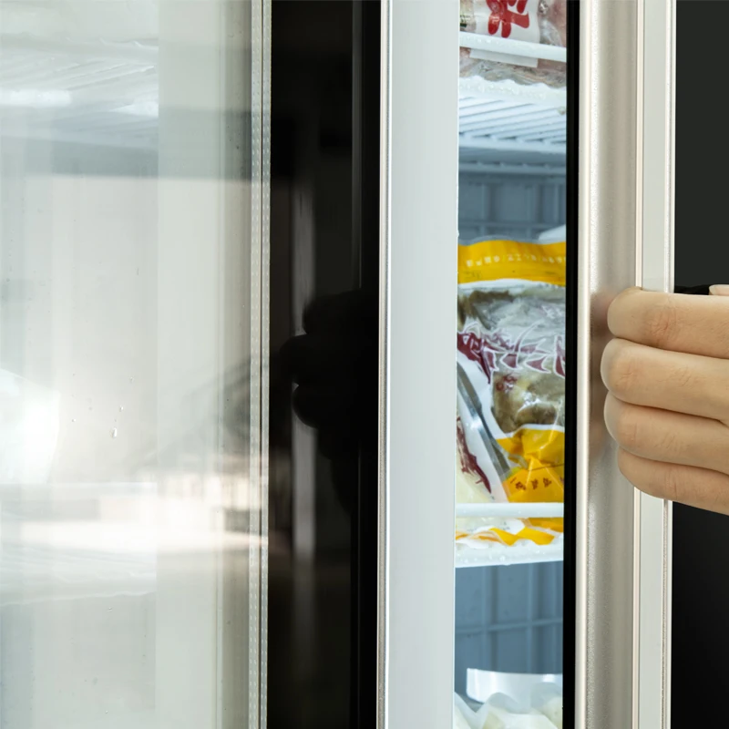 glass door freezer counter  vertical display freezer  display freezer