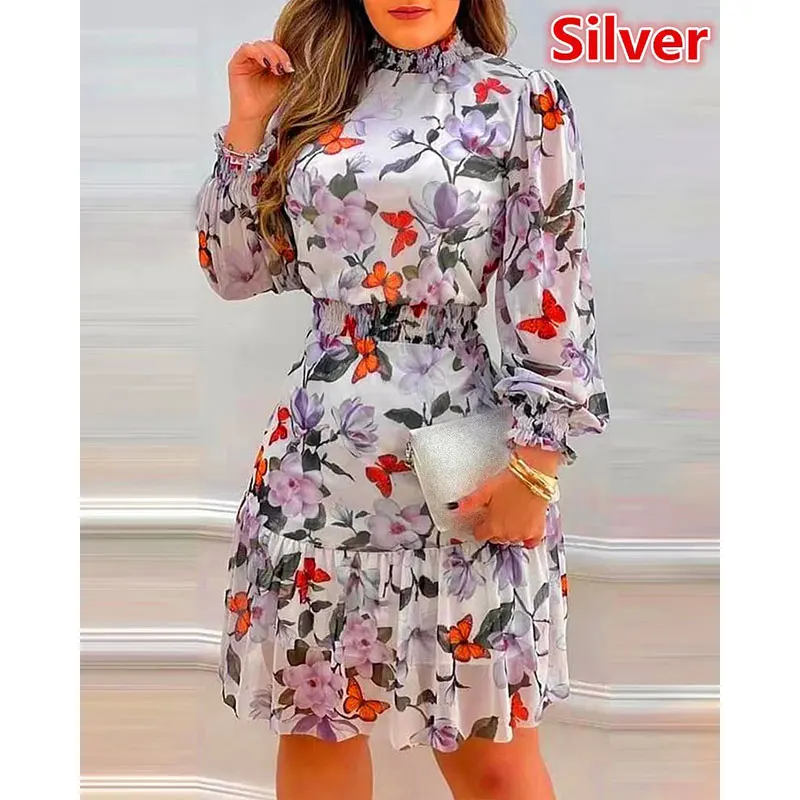 Trendy Women Dresses Fashion Casual Dress Women Floral Printed Maxi Women Dresses Sundress