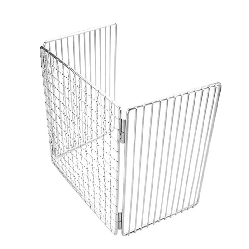 Portable Disposable Pizza Oven Rack Set Fish Net for Camping Tools Barbecue Net Folding Rack BBQ Grill