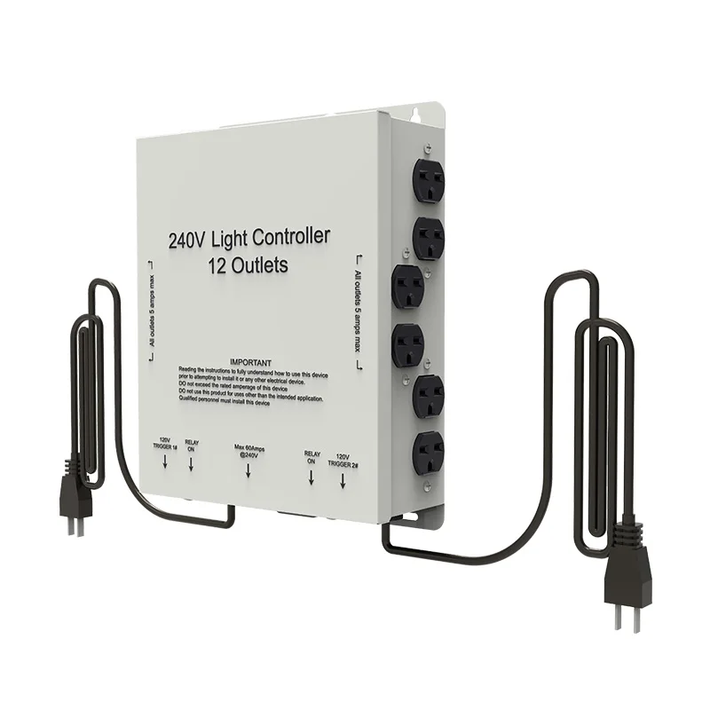 Светильник 240 В с триггерным шнуром, 12 розеток, гидропоника, 12 розеток, светильник, реле, балласт, садовый светильник, контроллер