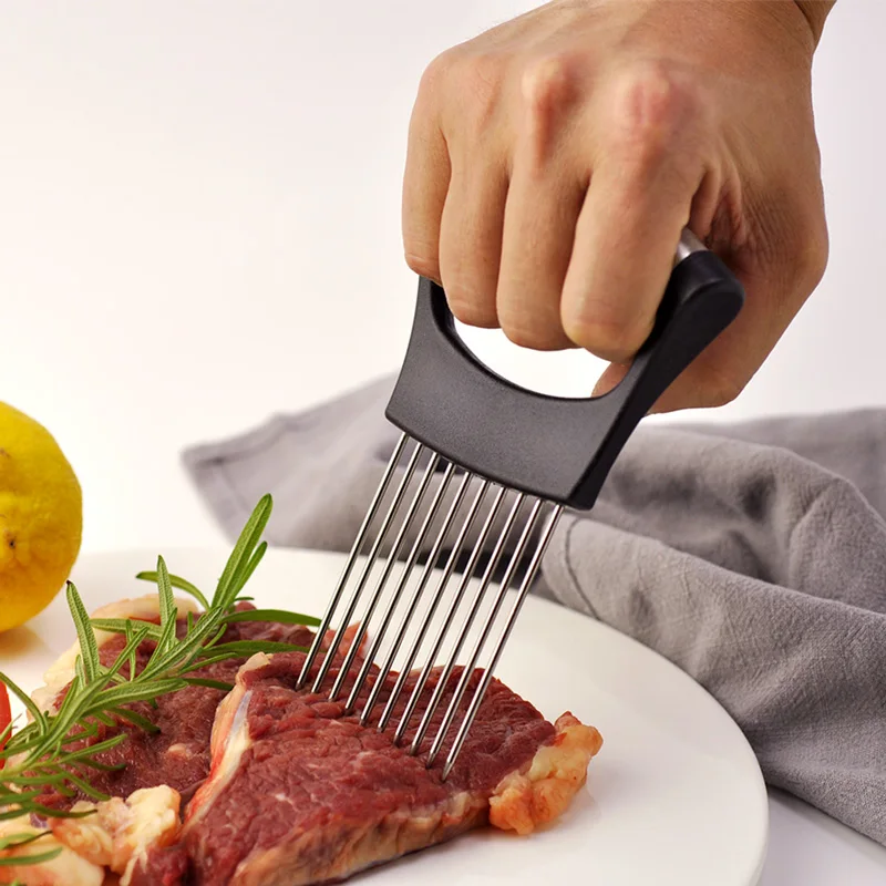 
Stainless Steel High Quality Multi-Purpose Tomato Cutter Metal Multifunctional Onion Needle Slicer 