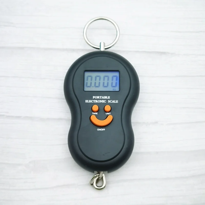 50KG Mini Digital Scale For Fishing Travel Weighting Kitchen Steelyard Hanging Electronic Hook Food Luggage Scale