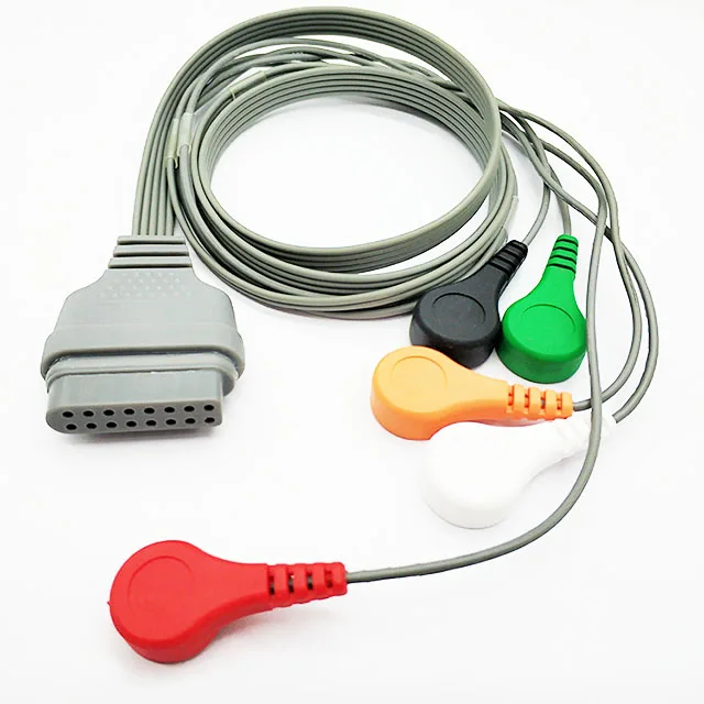  Совместимый 16pin 5 lead edan holter ecg cable se 2003/se