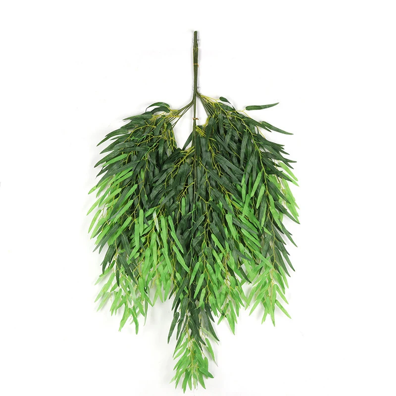 Hanging Willow Branches Latex Bamboo Leaf Home Decor Luxury Artificial Decorative Banyan Tree Leaves