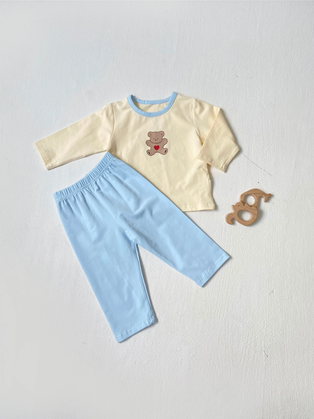Cotton clothes set infant long sleeve shirt pants home wear sleepwear outfit cartoon suit