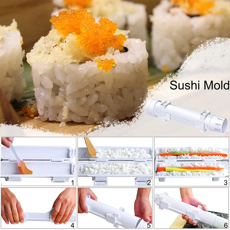 
Amazon hot sales Sushi tools and molds 17 pieces set, bamboo sushi tools set 