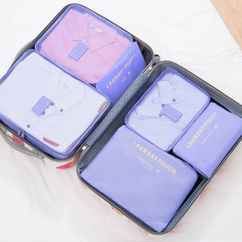
New Travel Bags Luggage Suitcase 6pcs Set Storage bag Clothes Organizer 