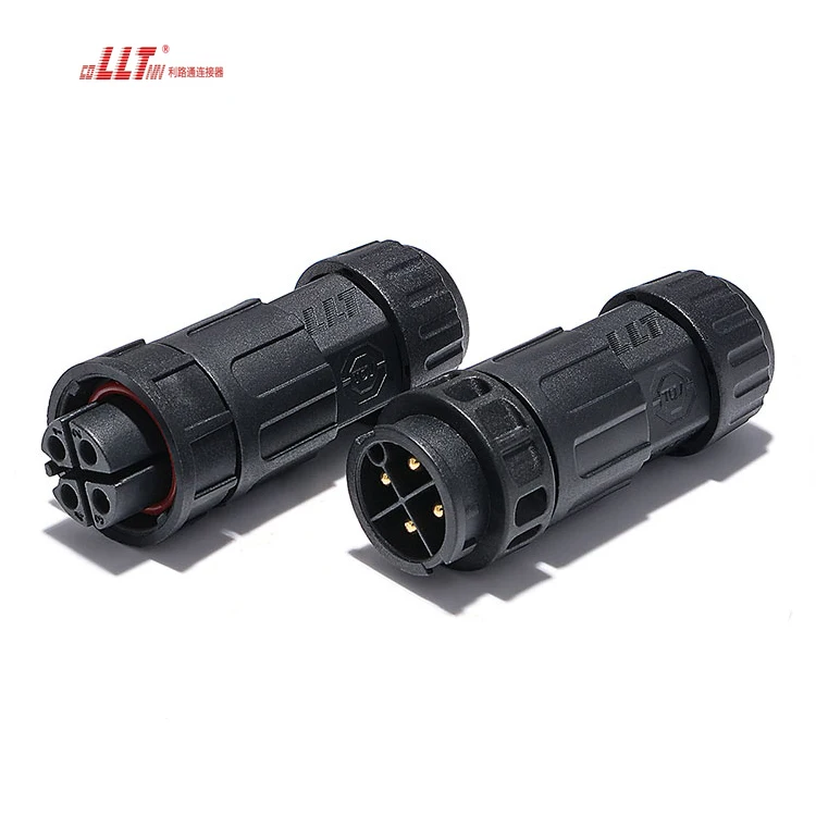 4pin M19 electrical waterproof wire plastic insulation connector with 2pin 3pin 5pin
