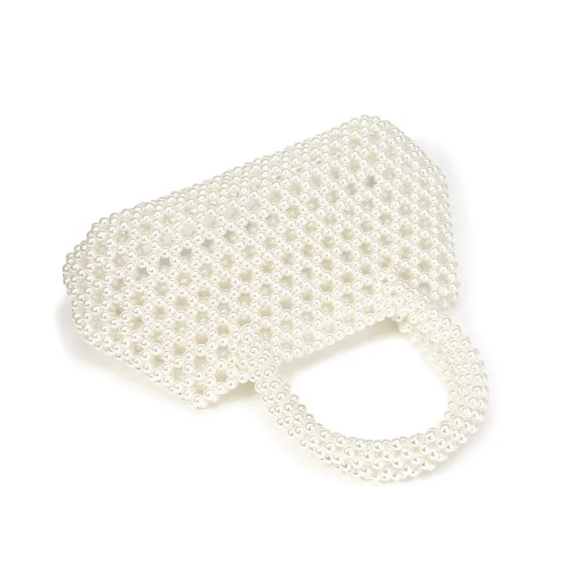  Новые товары плетеная сумочка ручной работы в стиле ретро с жемчугом и бусинами сумка-клатч для женщин