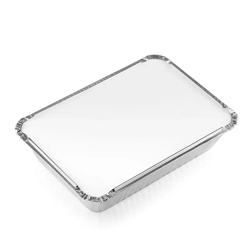 18x13x5 см пригодный для переработки пищевых продуктов высококачественный одноразовый индивидуальный алюминиевый поднос общественного питания с закрытым ланч-боксом