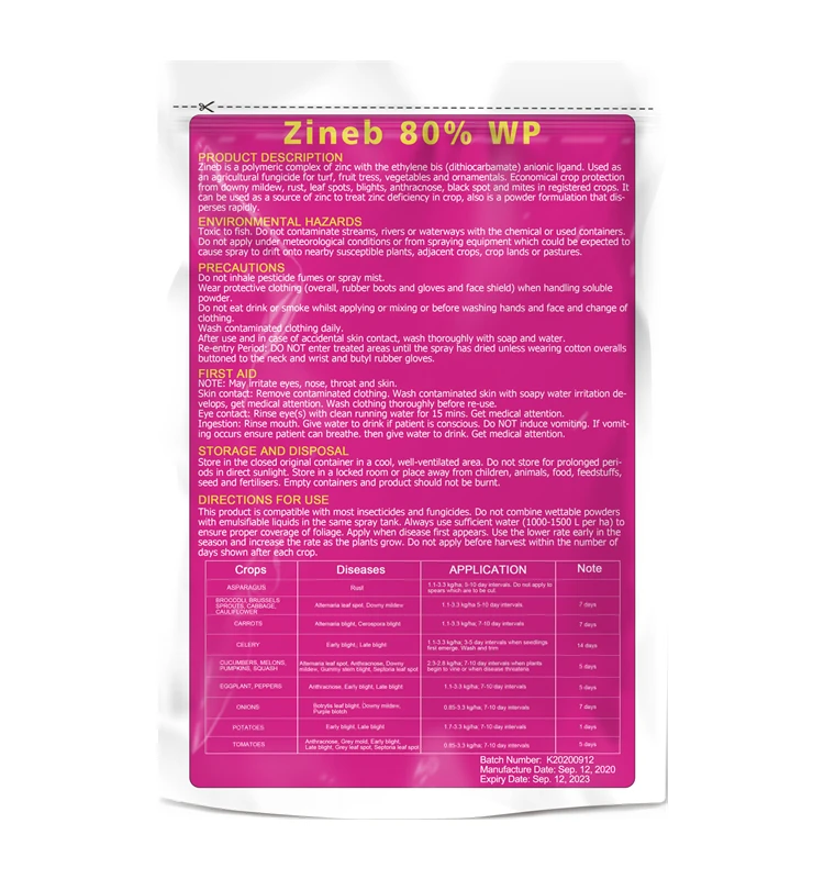 Agricultural organophosphorus  fungicide zineb 80% WP
