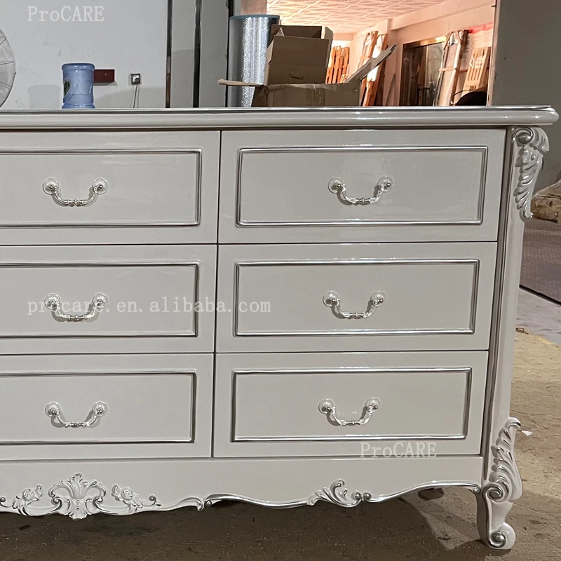 ProCARE French Style Luxury Chest of Drawers Carved luxury furniture set classical chest of drawers side cabinet