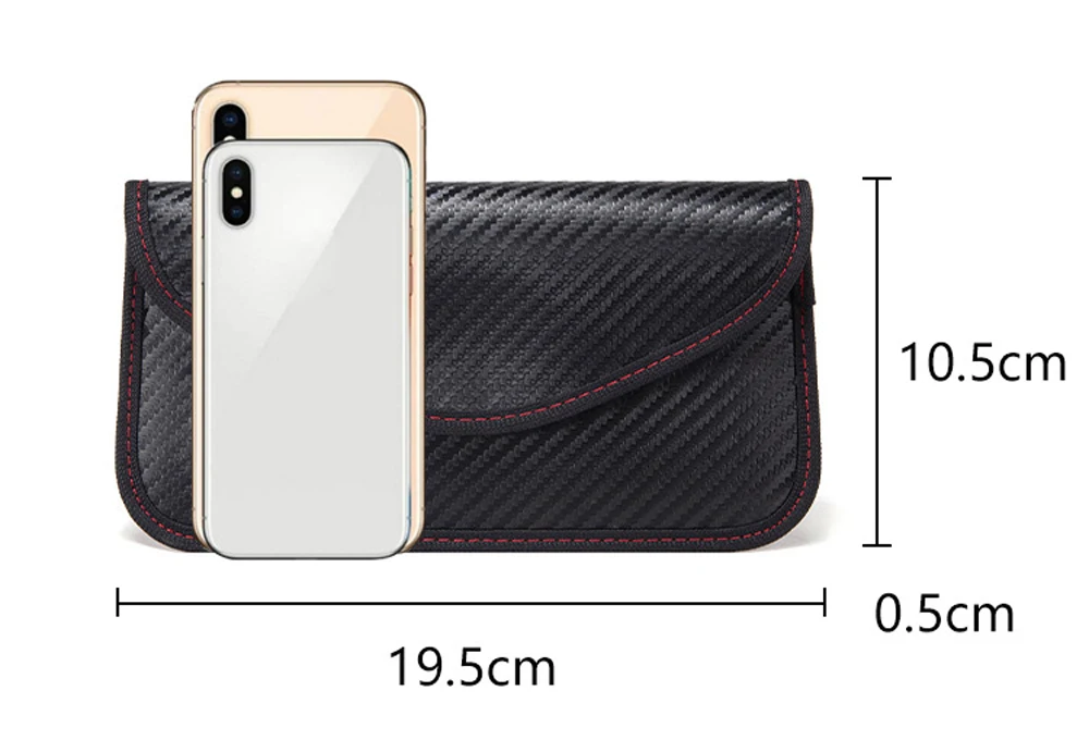 Carbon Fiber Faraday Bags for Car Keys and Cell Phone Signal Blocking Key Pouch Anti Theft Car Protection