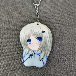 Custom 3D Silicone Gel Tiny Small Cute Mini Anime Breast Oppai Mousepad Keychain for Promotion