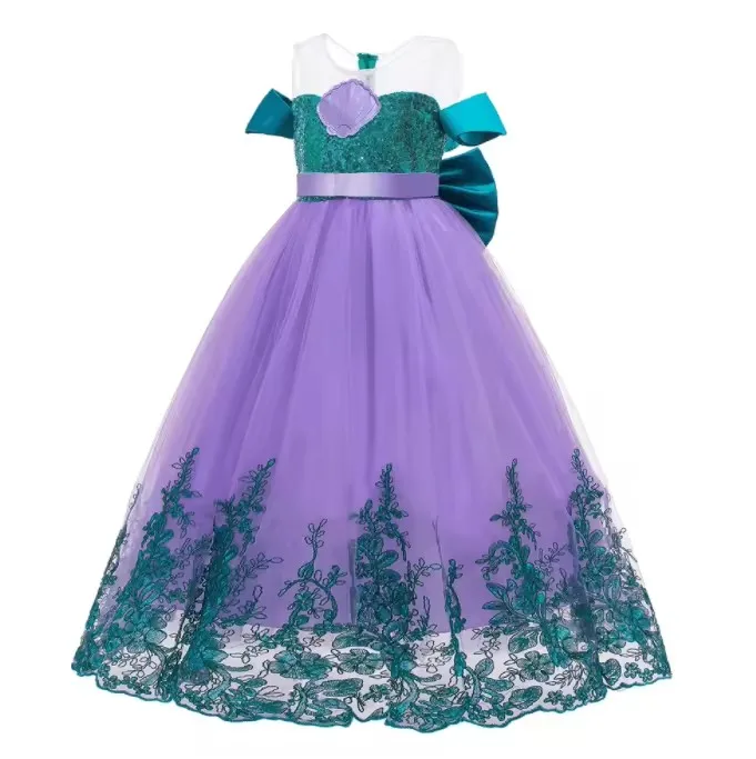 Hot sale Kids girl mermaid TV movie  costumes princess party fancy dress for Christmas Halloween