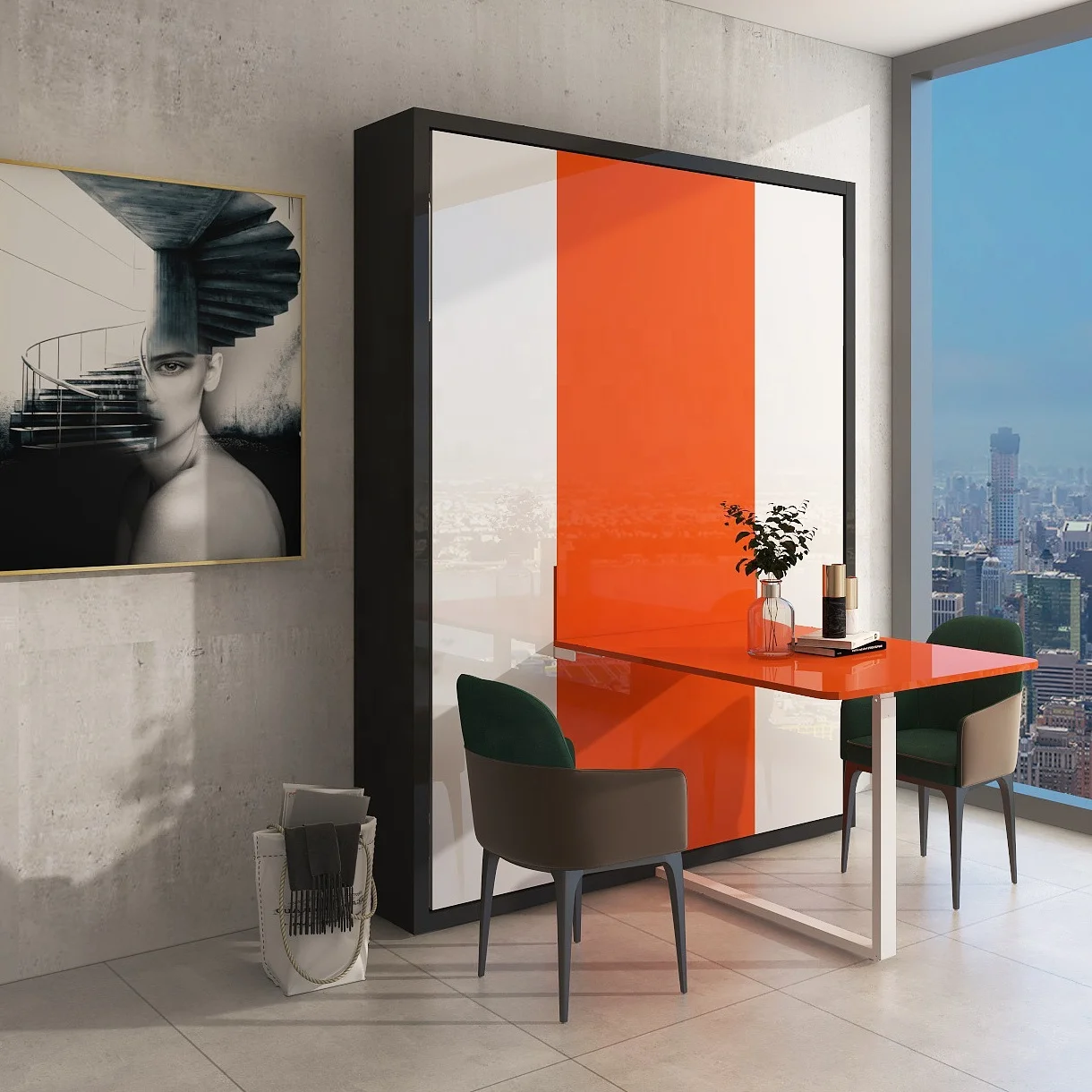 Custom Design Murphy Wall Bed Wall Mounted Folding Bed Systems For Hall