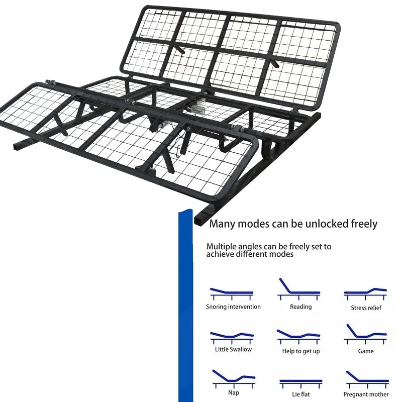 Производители гостиничных кроватей современная Европейская азиатская Роскошная умная Регулируемая металлическая плавающая односпальная двуспальная кровать и Базовая подставка