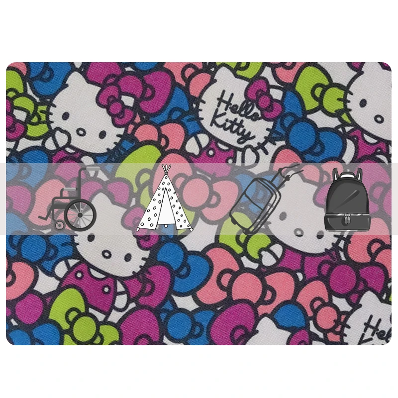 
300D Waterproof Tent Fabric Hello Kitty Printed Waterproof Outdoor Awning Fabric 