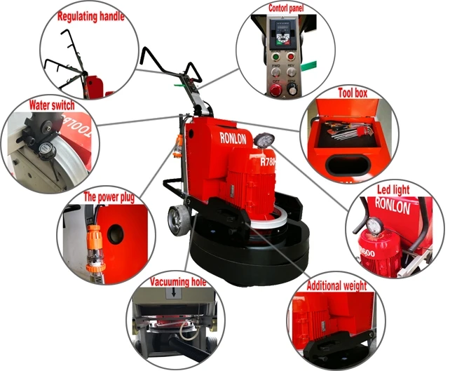 RONLON R780 Hot selling industrial terrazzo concrete epoxy floor grinding polishing polisher grinder machine for sale