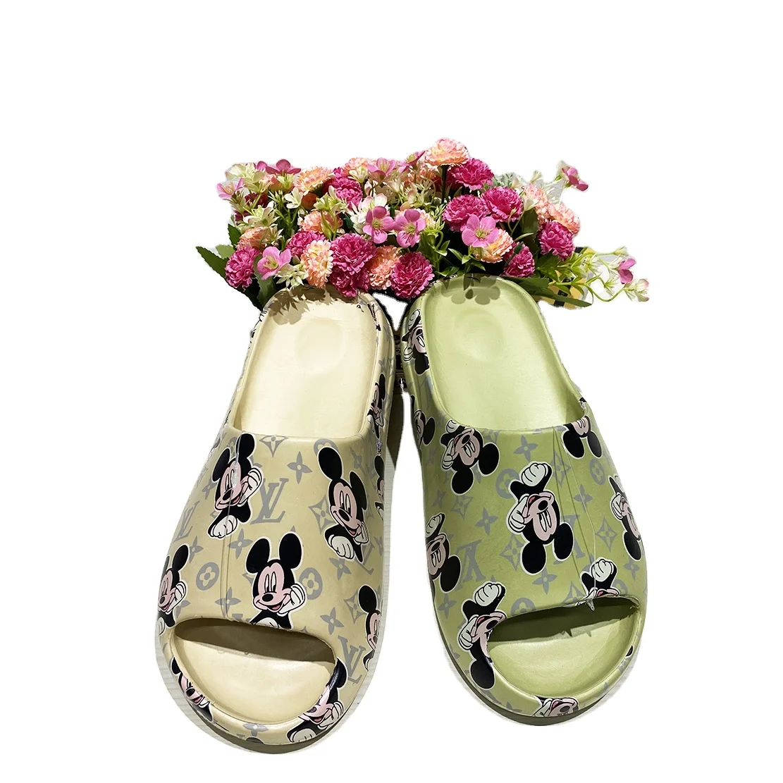 New hot style women eva slides fashion comfort printed decoration simple outdoor anti slip eva slippers
