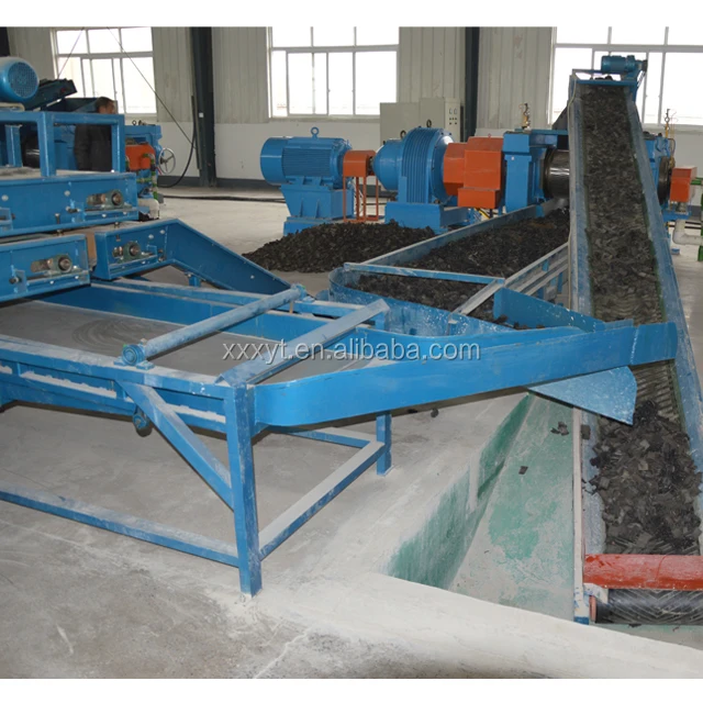 waste tire crusher machine/fully automatically rubber powder production line