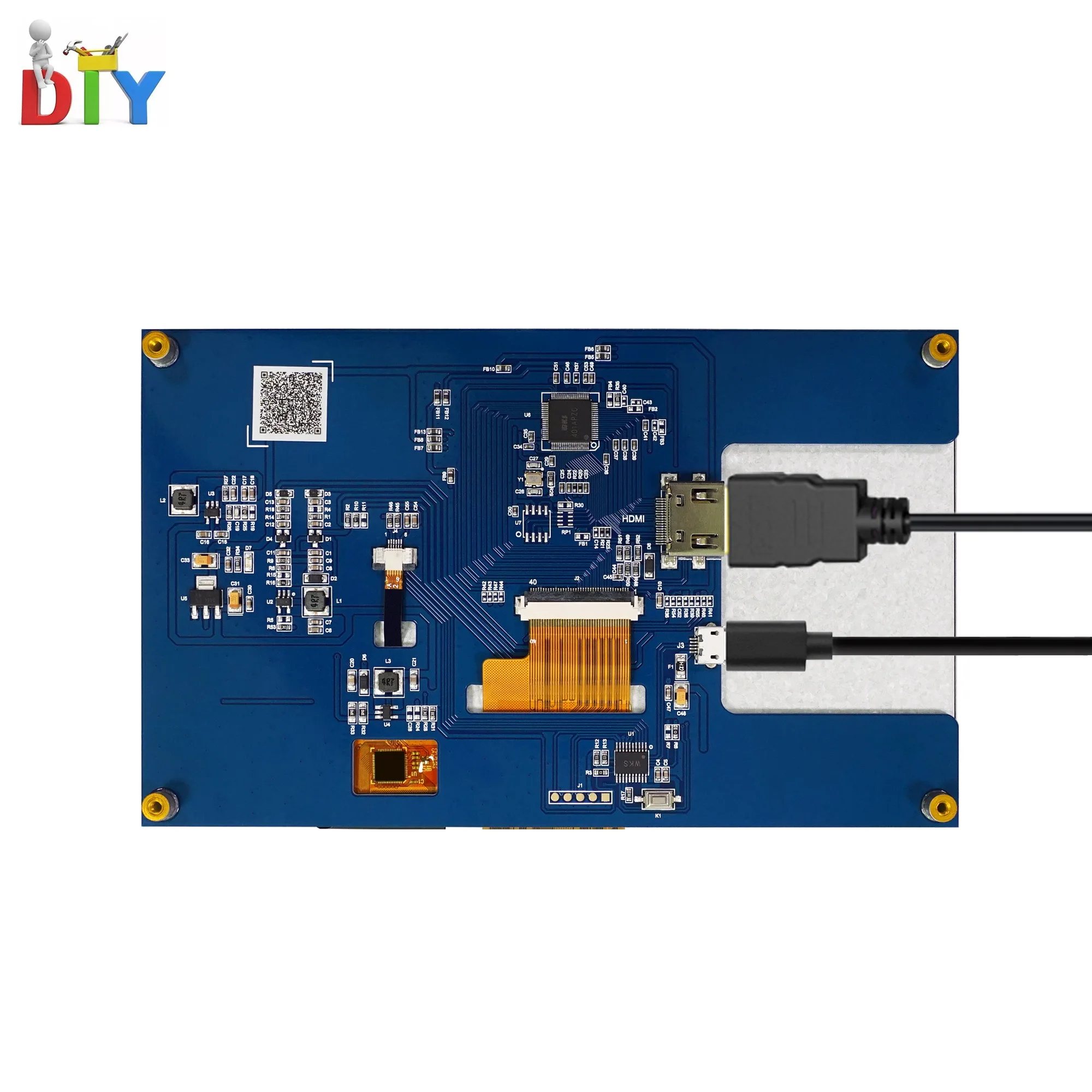 Aida 64 monitor DIY second screen 7inch 1024x600 TFT LCD module with capacitive touch panel all in one