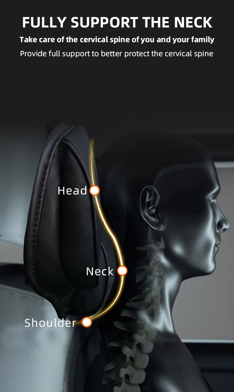 Car Seat Headrest Parts Sleeping Adjustable Headrest Leather Sofa Car Headrest Pillow