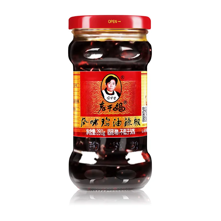Factory wholesale Tao Huabi Lao Gan Ma Flavor chili with Chicken oil 280g Lao Gan Ma