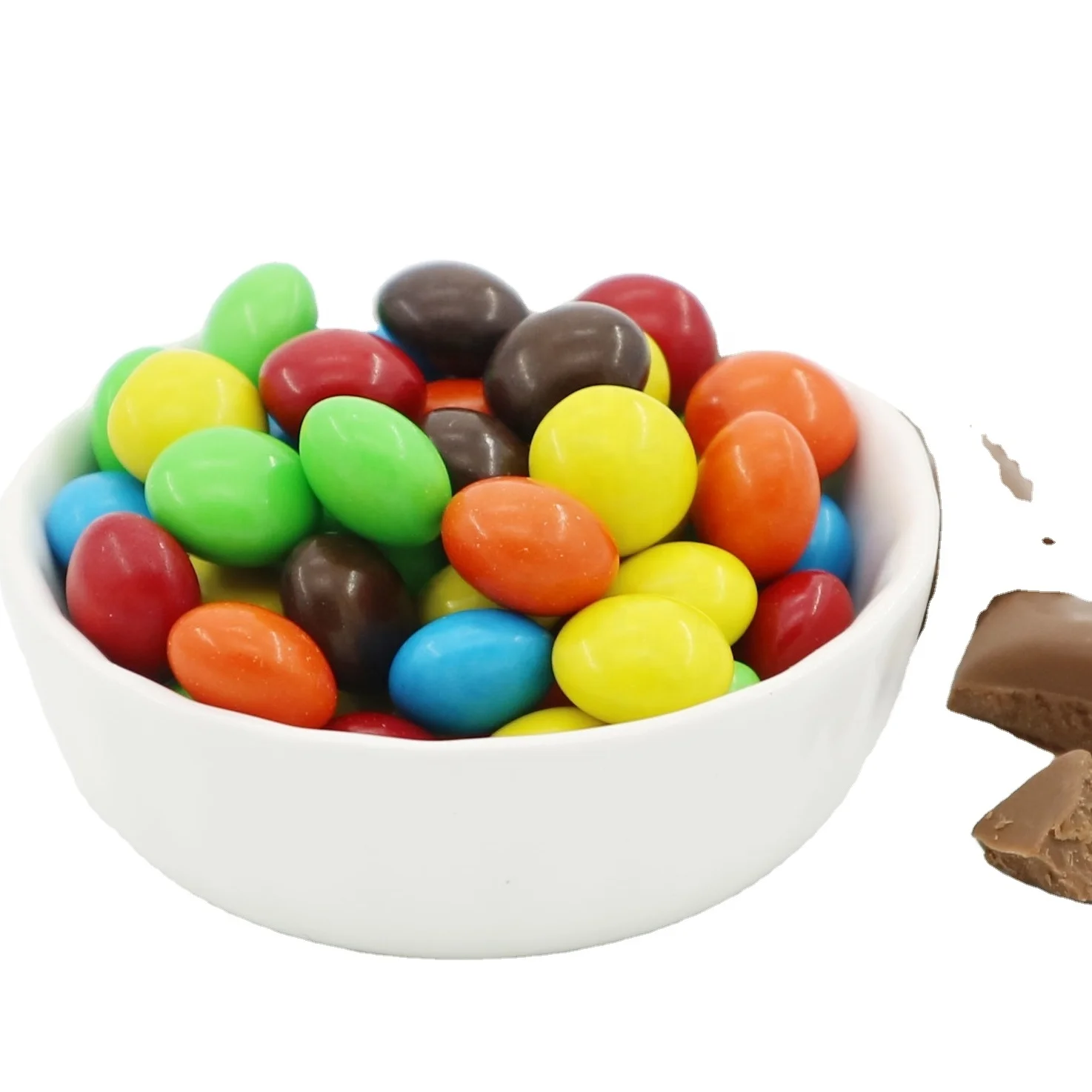 High quality 6 colors mix choc bean sweet button shape chocolate confectionery