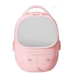 OEM Led Cosmetic Storage Box Plastic Storage Box Makeup Organizer Case Drawers Display Container Boxes For Home Storage