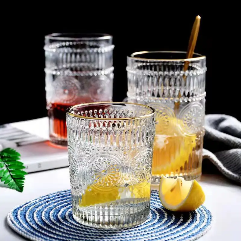 cheap Glass Mug 300ml 380ml Beer Glass Cup retro drinking Cocktail Glass tumbler
