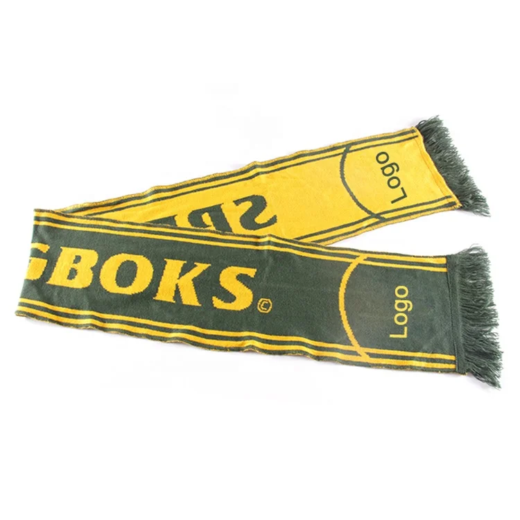 Soccer Fan Acrylic Knit Custom Made Football Scarf