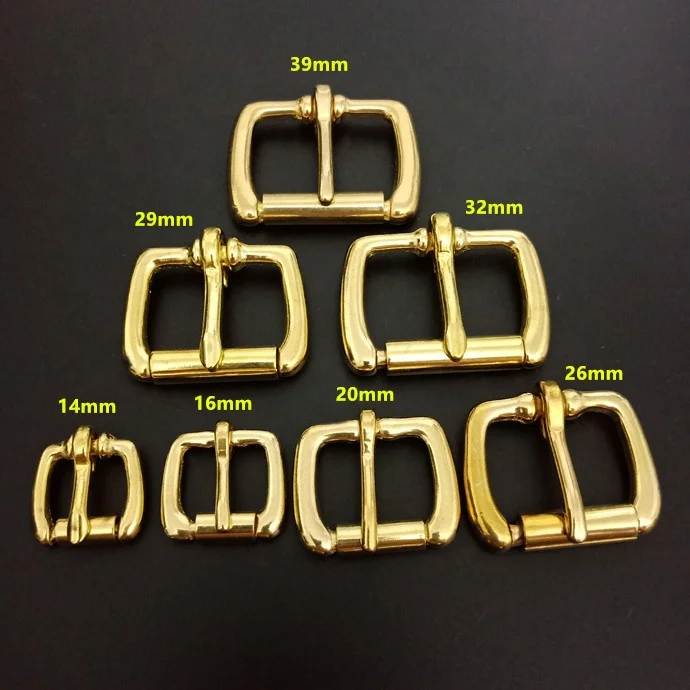 Solid brass buckle for pet dog collar buckle center bar belt pin buckle for saddlery leather crafts DIY hardware