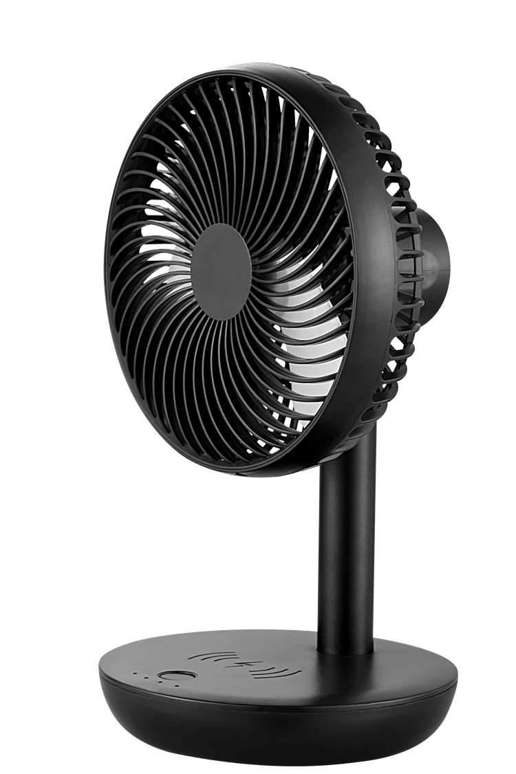 Portable 5V copper DC motor personal desk fan 6 inches outdoor fan with wireless charging function 8000mA
