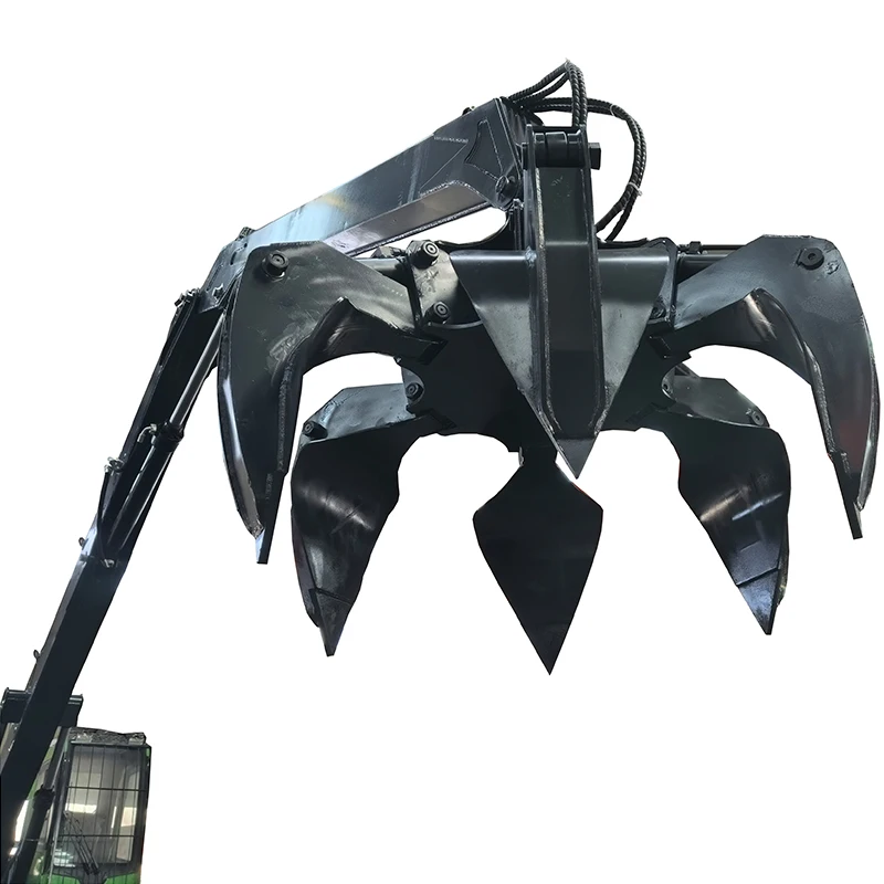 heavy loader hydraulic steel iron scrap grabber for excavator