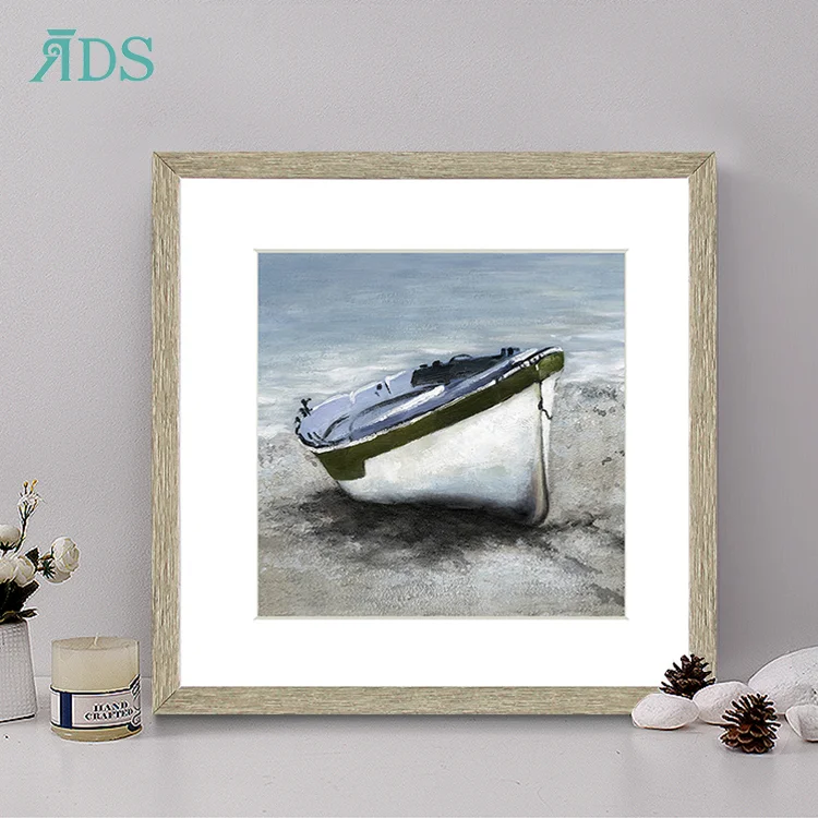 
Custom Glass Painting Beach Frame Wall Art Picture Home Interior Photo Decoration 